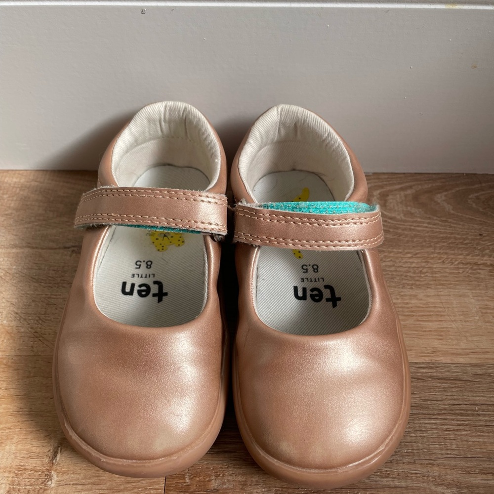 Ten Little Mary Jane Rose Gold Shoes